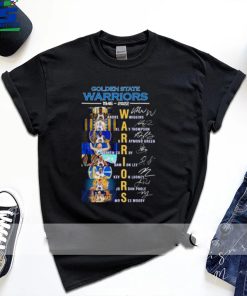 Golden State Warriors 1946 2022 NBA Finals Champions Signatures New Design T Shirt 1 Golden State Warriors 1946 2022 NBA Finals Champions Signatures New Design T Shirt
