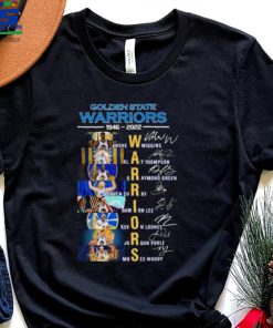 Golden State Warriors 1946 2022 NBA Finals Champions Signatures New Design T Shirt 2 Golden State Warriors 1946 2022 NBA Finals Champions Signatures New Design T Shirt