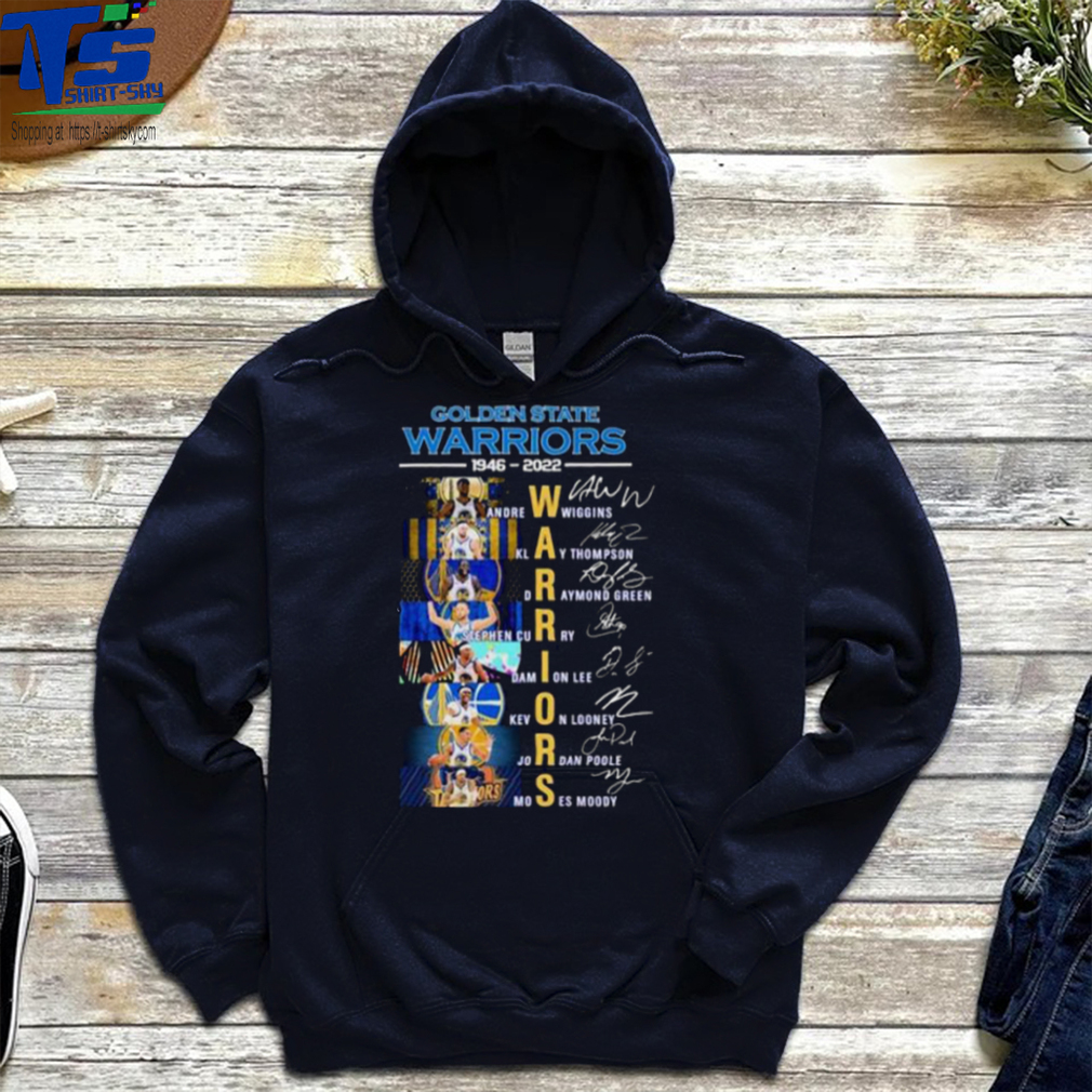 Golden State Warriors 1946 2022 NBA Finals Champions Signatures New Design T Shirt Golden State Warriors 1946 2022 NBA Finals Champions Signatures New Design T Shirt