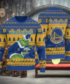 Golden State Warriors Grinch Christmas Ugly Sweater