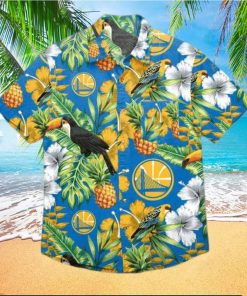 Golden State Warriors Hawaiian Shirt Tropical Plant For Beach Lovers