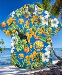 Golden State Warriors Hawaiian Shirt Tropical Plant For Beach Lovers