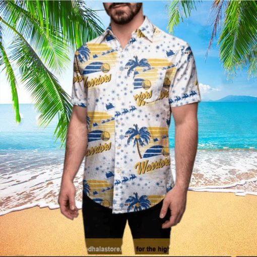 Golden State Warriors Hawaiian Shirt Winter Tropical