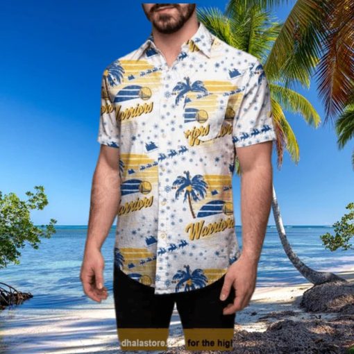 Golden State Warriors Hawaiian Shirt Winter Tropical