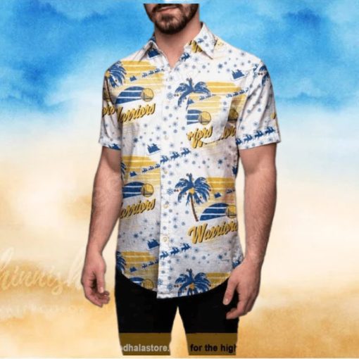 Golden State Warriors Hawaiian Shirt Winter Tropical