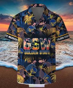 Golden State Warriors Logo Team Hawaiian Shirt And Shorts Beach Holiday Gift