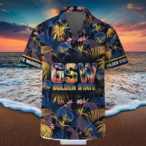 Golden State Warriors Logo Team Hawaiian Shirt And Shorts Beach Holiday Gift