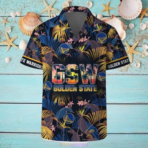 Golden State Warriors Logo Team Hawaiian Shirt And Shorts Beach Holiday Gift