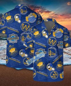 Golden State Warriors NBA Logo Basketball Stars Pattern Set Hawaiian Shirt & Short