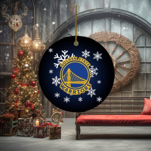 Golden State Warriors NBA Xmas Gifts 2023 Merry Christmas Ceramic Ornament