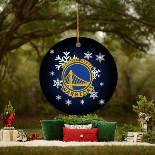 Golden State Warriors NBA Xmas Gifts 2023 Merry Christmas Ceramic Ornament