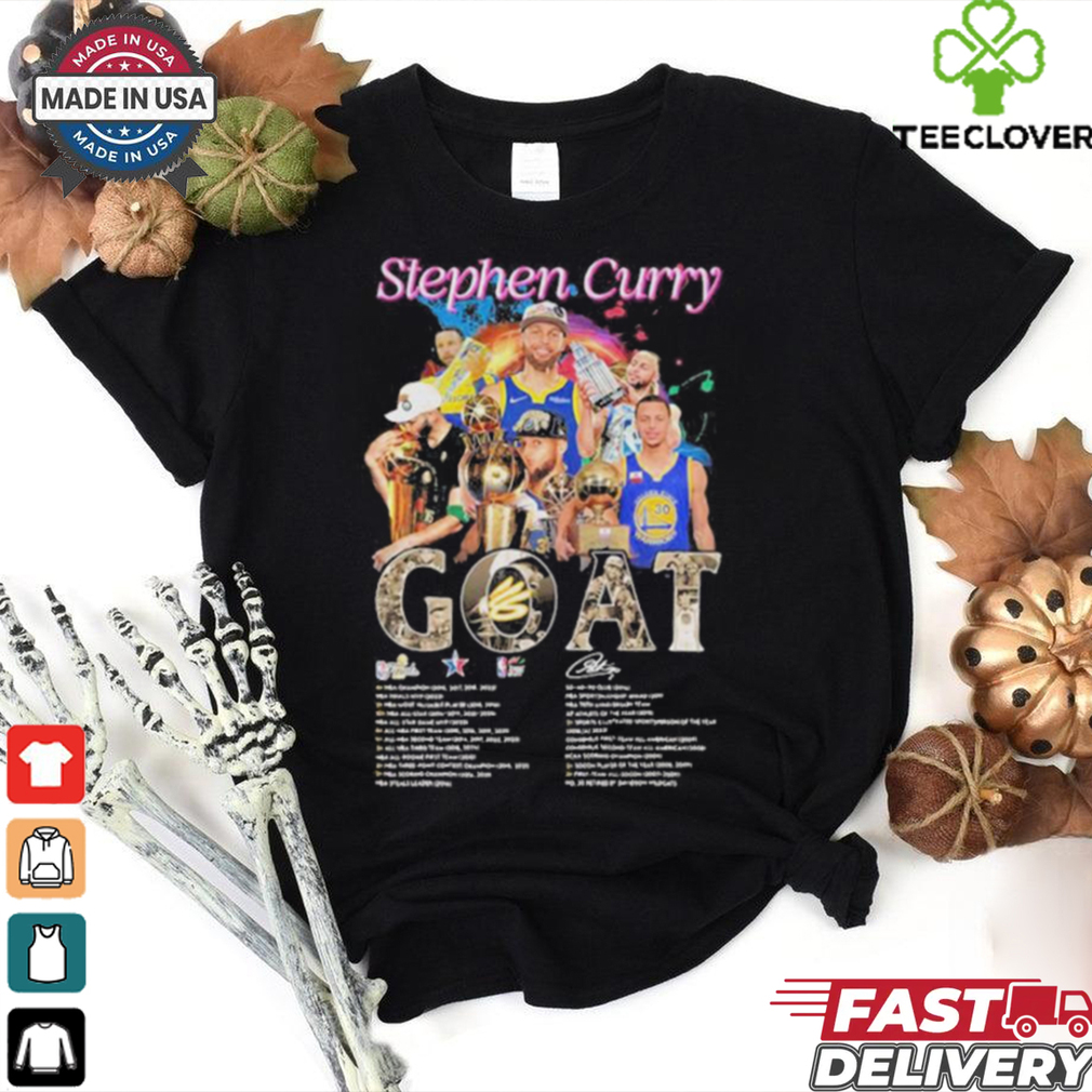 Golden State Warriors Stephen Curry 2024 Basketball Goat Graphics Signature Shirt Golden State Warriors Stephen Curry 2024 Basketball Goat Graphics Signature Shirt