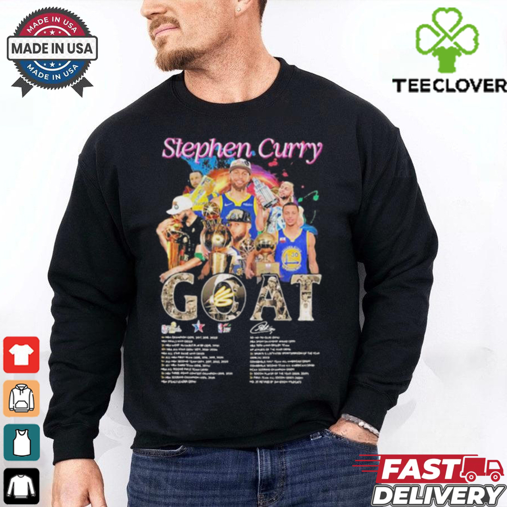 Golden State Warriors Stephen Curry 2024 Basketball Goat Graphics Signature Shirt Golden State Warriors Stephen Curry 2024 Basketball Goat Graphics Signature Shirt