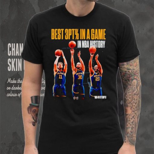 Golden State Warriors best 3pt % in a game in NBA history hoodie, sweater, longsleeve, shirt v-neck, t-shirt