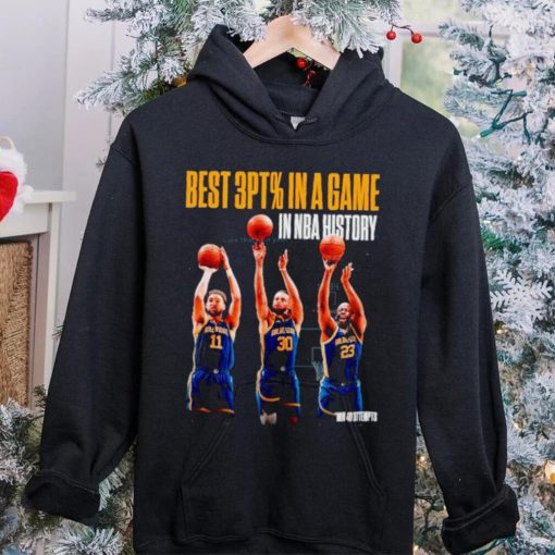 Golden State Warriors best 3pt % in a game in NBA history hoodie, sweater, longsleeve, shirt v-neck, t-shirt