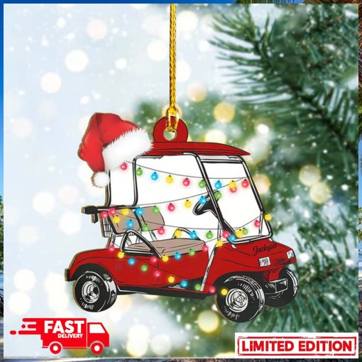 Golf Cart Christmas Tree Decorations 2023 Xmas Gift Ornament