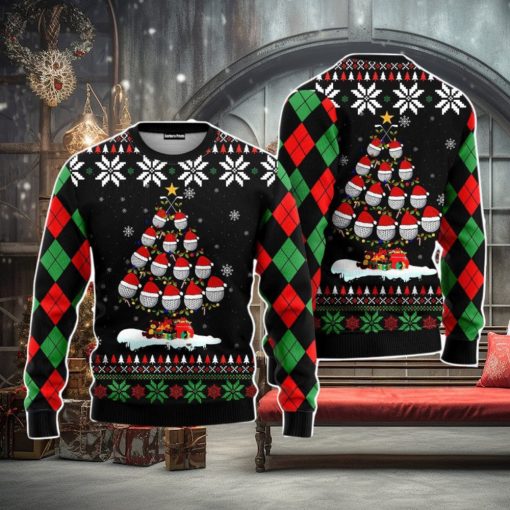 Golf Christmas Tree Snow Christmas Unisex Ugly Sweater