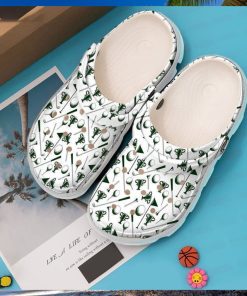 Golf Enthusiast Clog Shoes Showcasing Course Patterns Passion Play