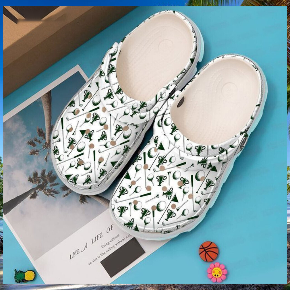 Golf Enthusiast Clog Shoes Showcasing Course Patterns Passion Play Golf Enthusiast Clog Shoes Showcasing Course Patterns Passion Play