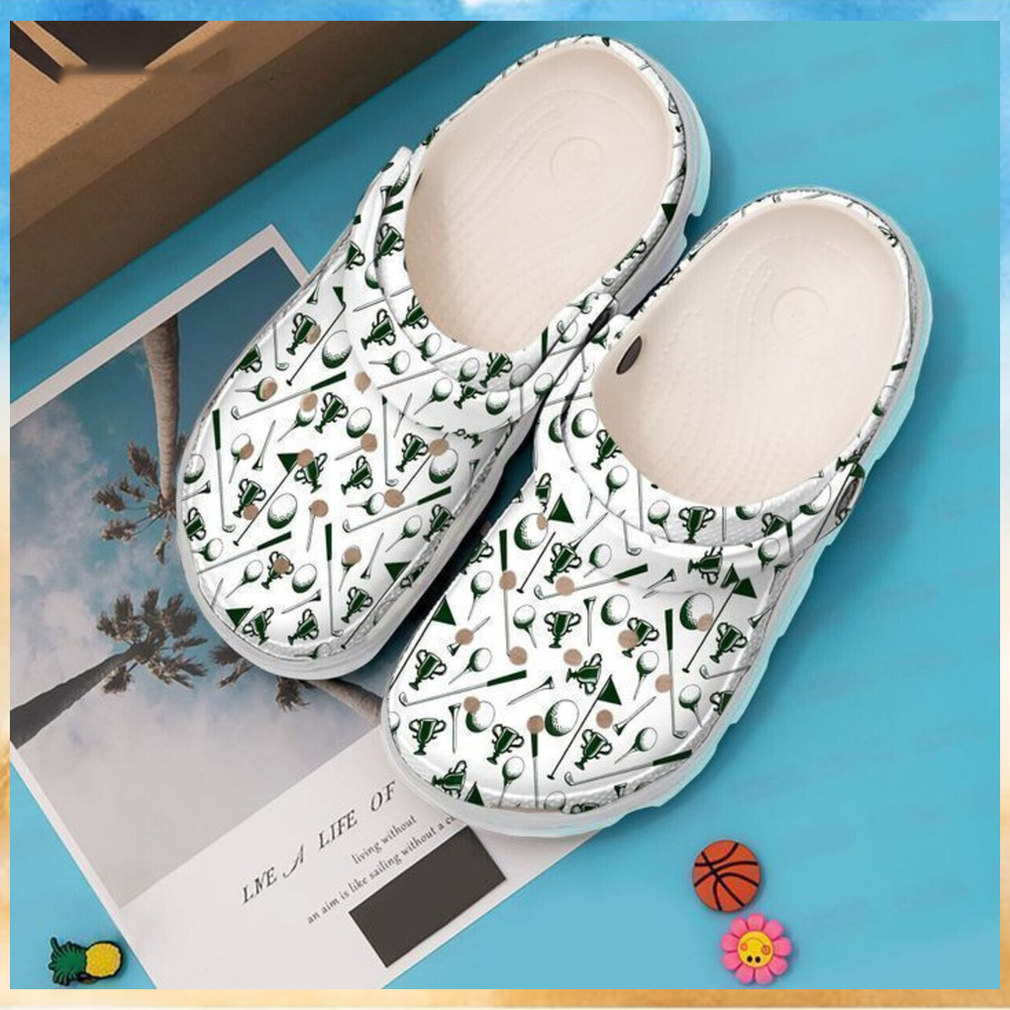 Golf Enthusiast Clog Shoes Showcasing Course Patterns Passion Play Golf Enthusiast Clog Shoes Showcasing Course Patterns Passion Play