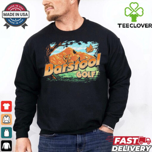 Golf Fall Mountain Barstool Painting t shirt