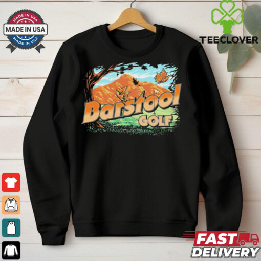 Golf Fall Mountain Barstool Painting t shirt