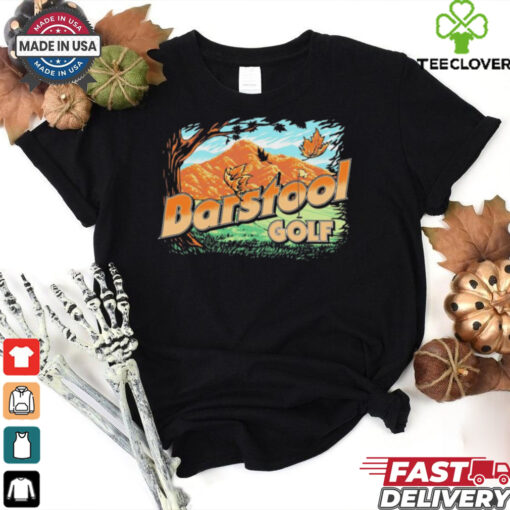 Golf Fall Mountain Barstool Painting t shirt