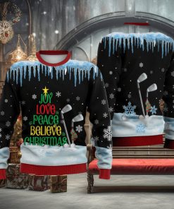 Golf Joy Love Peace Believe Christmas Sweater Trending For Men And Women Gift Holidays