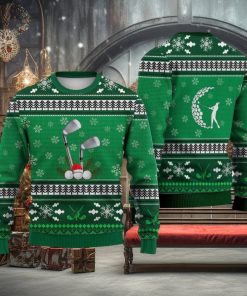Golf Pattern Christmas Falling Snowflakes Sweater Trending For Men And Women Gift Holidays