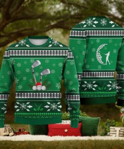 Golf Pattern Christmas Falling Snowflakes Sweater Trending For Men And Women Gift Holidays