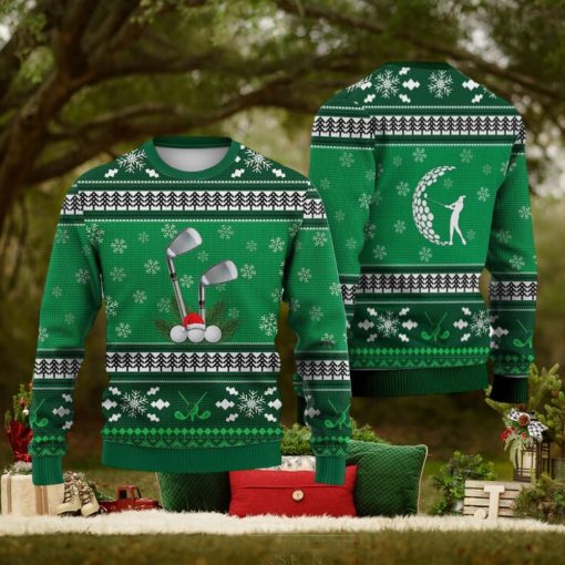Golf Pattern Christmas Falling Snowflakes Sweater Trending For Men And Women Gift Holidays