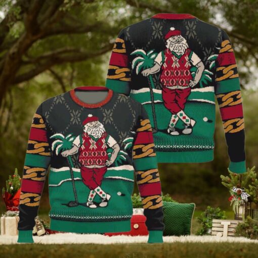 Golf Santa Ugly Christmas Sweater