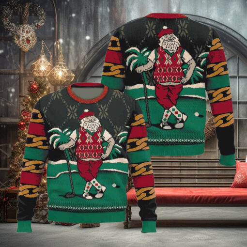 Golf Santa Ugly Christmas Sweater
