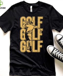 Golf player art yellow grunge shirt 1 Golf player art yellow grunge shirt