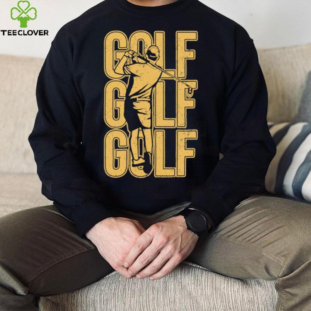 Golf player art yellow grunge shirt Golf player art yellow grunge shirt