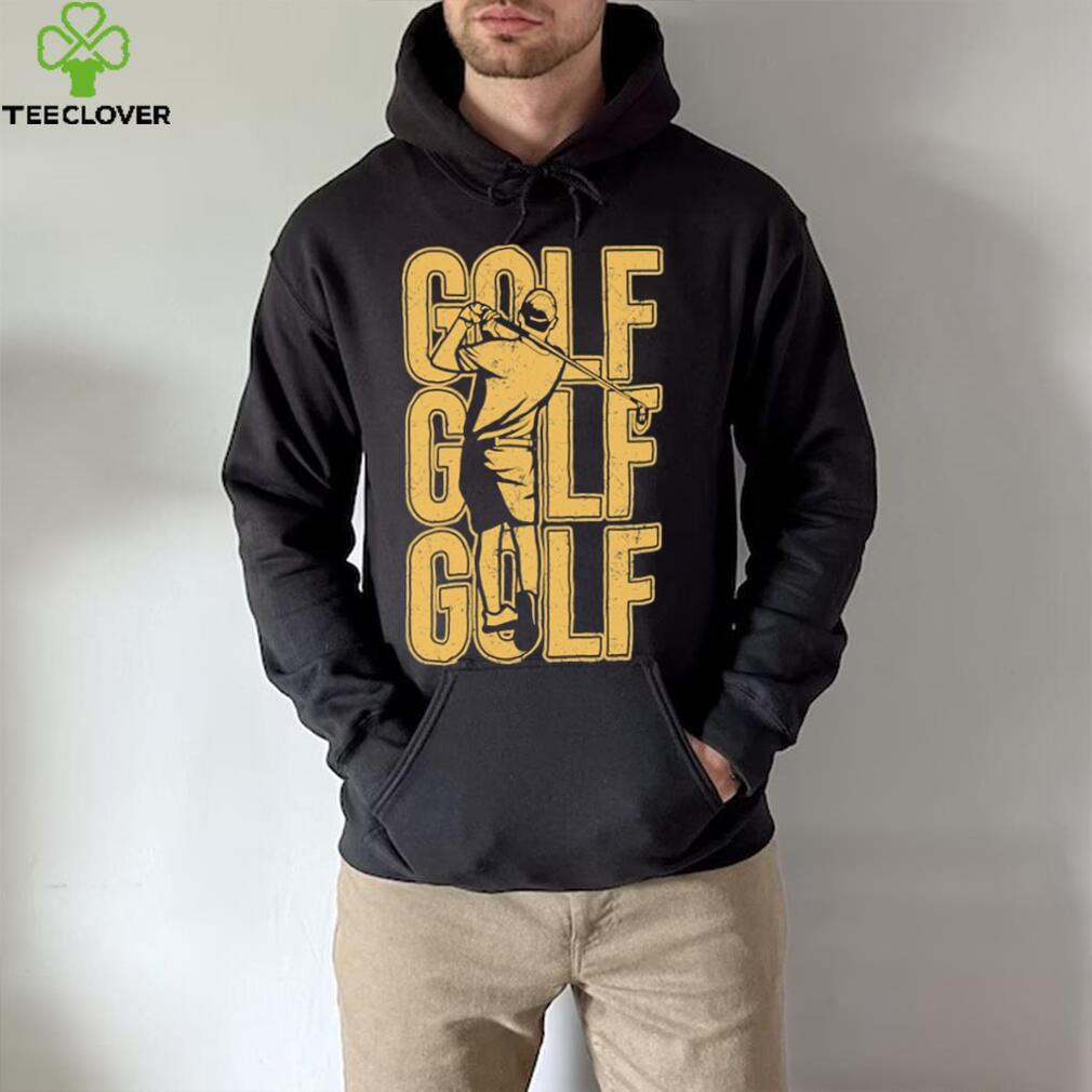 Golf player art yellow grunge shirt Golf player art yellow grunge shirt