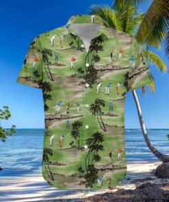 Golfer On Green Field Unisex Hawaiian Shirts