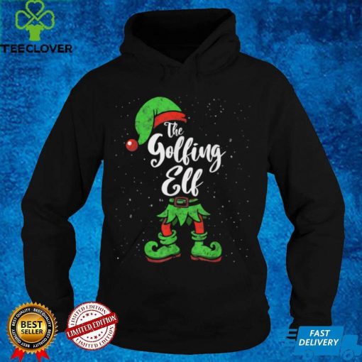 Golfing Elf Matching Family Christmas Pajama Costume T Shirt