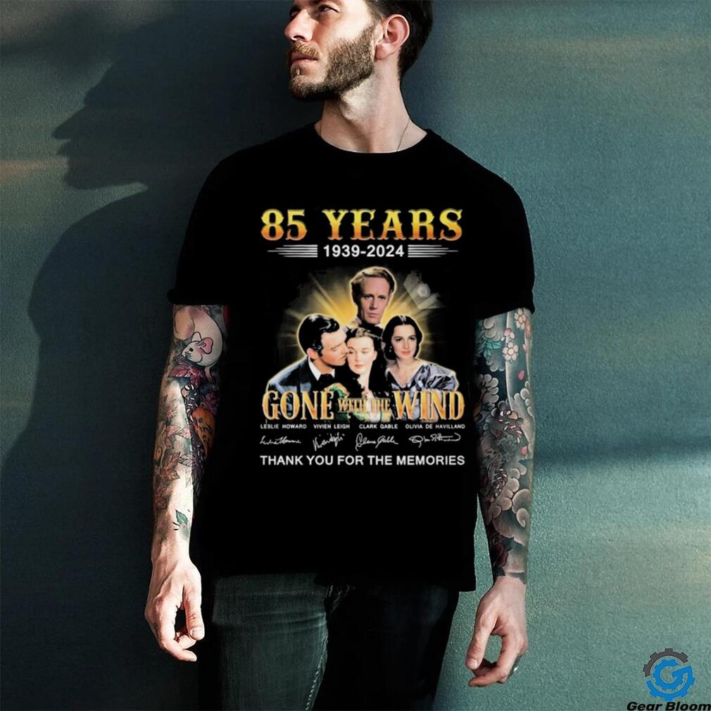 Gone With The Wind 85 Years 1939 2024 Thank You For The Memories Signatures Shirt Gone With The Wind 85 Years 1939 2024 Thank You For The Memories Signatures Shirt