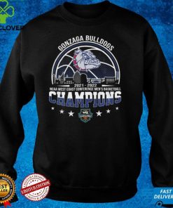 Gonzaga Bulldogs 2021 2022 NCAA West Coast Men's Basketball Champions Graphic Unisex T Shirt, Sweatshirt 2 Gonzaga Bulldogs 2021 2022 NCAA West Coast Men's Basketball Champions Graphic Unisex T Shirt, Sweatshirt