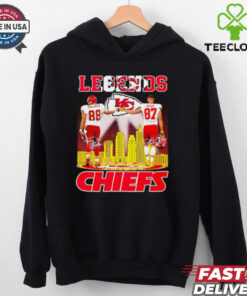 Gonzalez and Kelce Kansas City Chiefs Legends signature city skyline shirt