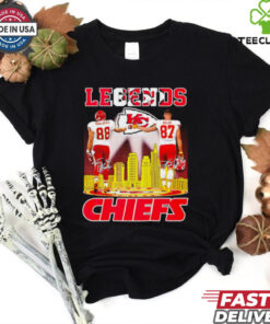 Gonzalez and Kelce Kansas City Chiefs Legends signature city skyline shirt