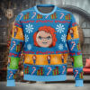 Golden Eye Knitting Pattern Ugly Christmas Holiday Sweater