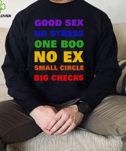 Good Sex No Stress One Boo No Ex Small Circle Big Checks Shirt