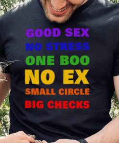 Good Sex No Stress One Boo No Ex Small Circle Big Checks Shirt