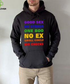 Good Sex No Stress One Boo No Ex Small Circle Big Checks Shirt