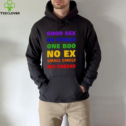 Good Sex No Stress One Boo No Ex Small Circle Big Checks Shirt