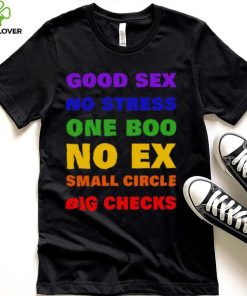 Good Sex No Stress One Boo No Ex Small Circle Big Checks Shirt