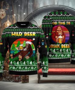 Good Time To Drink Beer Bigfoot Beer Christmas Ugly Christmas Sweater