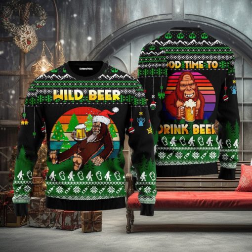 Good Time To Drink Beer Bigfoot Beer Christmas Ugly Christmas Sweater